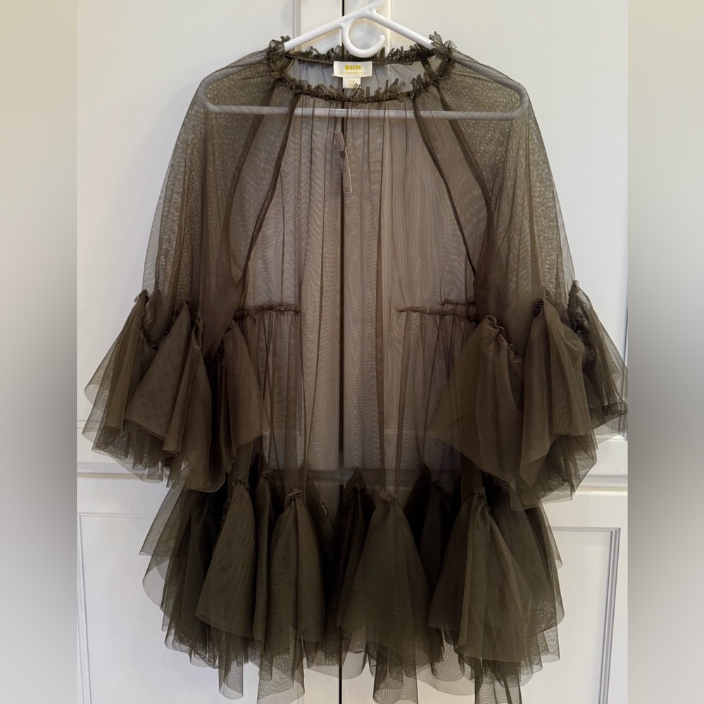 MAEVE Tulle Tunic Top